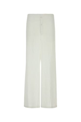 Prada White Cotton Wide-leg Pant - Prada - Modalova