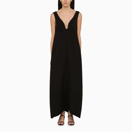 Black Low-cut Wool Long Dress - Jil Sander - Modalova