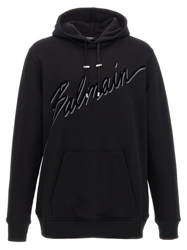 Balmain Velvet Logo Hoodie - Balmain - Modalova