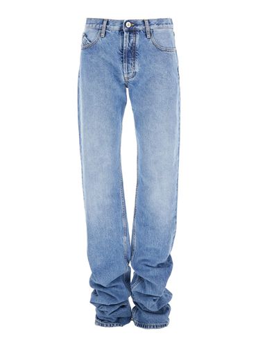 Jeans With Extra Long Leg And Logo Embroidery On The Rear In Denim Woman - The Attico - Modalova