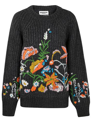 Glossy Embroidered Knit Pull - Essentiel Antwerp - Modalova