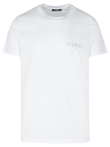 Balmain White Cotton T-shirt - Balmain - Modalova