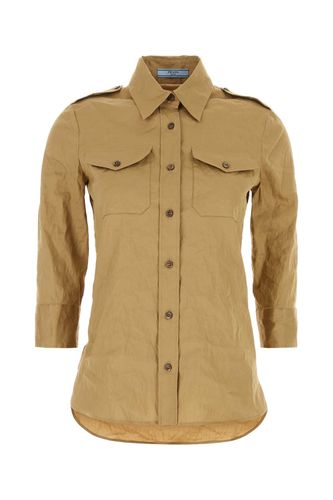 Prada Khaki Stretch Poplin Shirt - Prada - Modalova