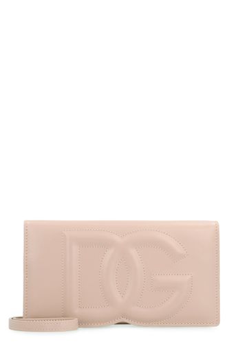 Dg Logo Leather Clutch - Dolce & Gabbana - Modalova