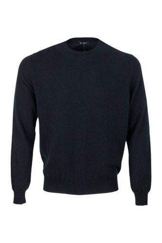Long-sleeved Crewneck Sweater In Fine 2-ply 100% Kid Cashmere With Special Processing On The Edge Of The Neck - Colombo - Modalova