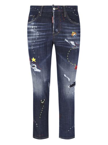 Dark Monster Maze Slim Jeans - Dsquared2 - Modalova