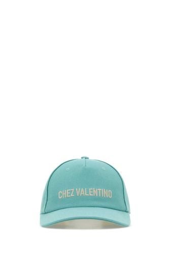 Light Blue Cotton Baseball Cap - Valentino Garavani - Modalova