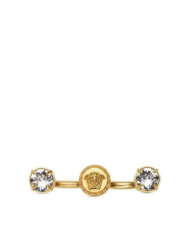 Versace Ring Metal And Strass - Versace - Modalova