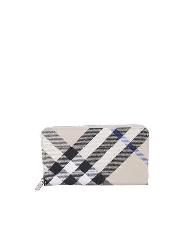 Large Checked Zip-around Wallet - Burberry - Modalova