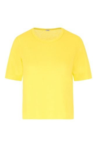 Malo Yellow Stretch Linen T-shirt - Malo - Modalova