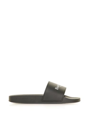 Flat Slides With Logo In Polyurethane - Givenchy - Modalova