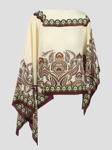 Etro Printed Silk Poncho - Etro - Modalova