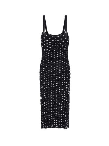 Tulle Dot Print Longuette Dress - Dolce & Gabbana - Modalova