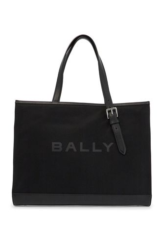 East/west Nylon And Leather Tote Bag - Bally - Modalova