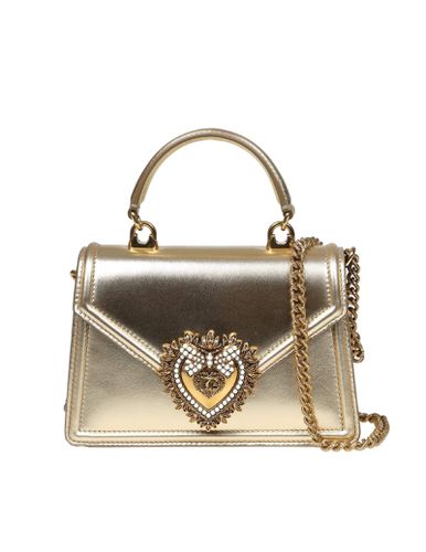 Small Devotion Handbag In Gold Nappa - Dolce & Gabbana - Modalova