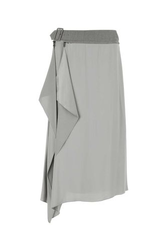 Fendi Grey Satin Skirt - Fendi - Modalova