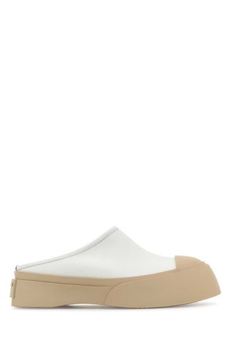 Marni White Leather Pablo Slippers - Marni - Modalova