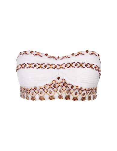 White Bandeau Bra With Ethnic Embroidery - Ermanno Scervino - Modalova