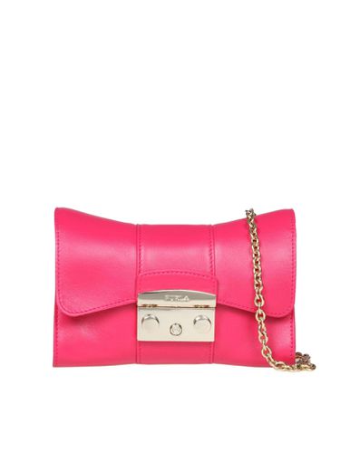 Metropolis Remix Mini In Pop Pink Color Leather - Furla - Modalova