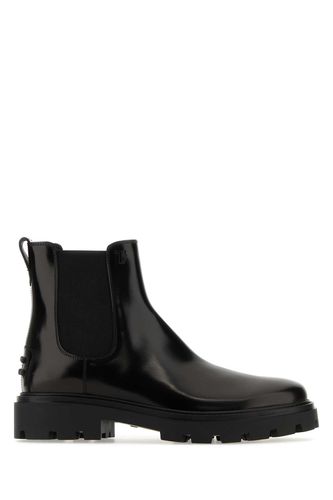 Tod's Black Leather Ankle Boots - Tod's - Modalova