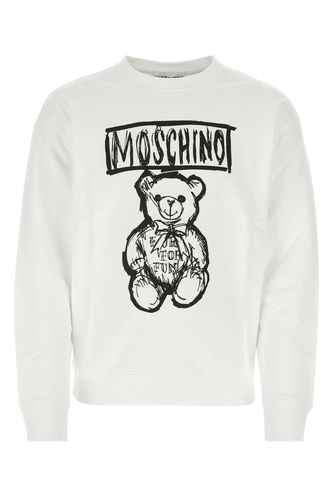 Moschino White Cotton Sweatshirt - Moschino - Modalova