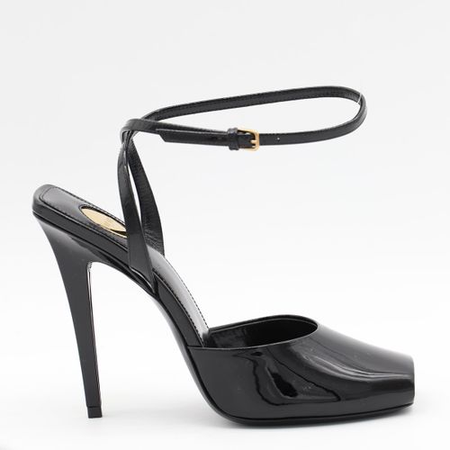 Saint Laurent Black Leather Sandals - Saint Laurent - Modalova