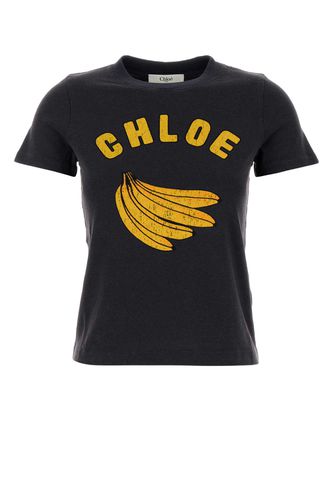 Chloé Navy Blue Cotton T-shirt - Chloé - Modalova