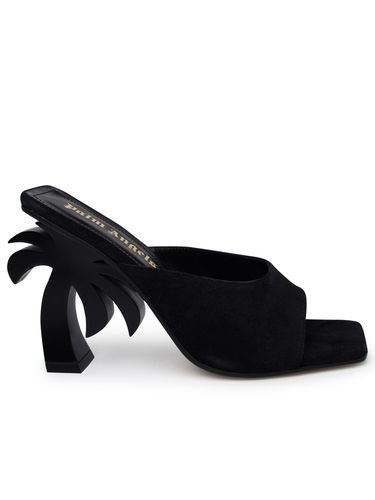 Palm Angels Black Leather Slippers - Palm Angels - Modalova