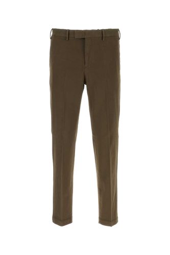 Brown Stretch Cotton Blend Pant - PT Torino - Modalova