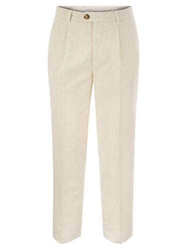 Leisure Fit Trousers In Garment Dyed Cotton Corduroy With Darts - Brunello Cucinelli - Modalova