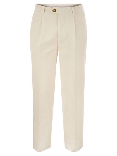 Leisure Fit Trousers In Garment Dyed Cotton Corduroy With Darts - Brunello Cucinelli - Modalova