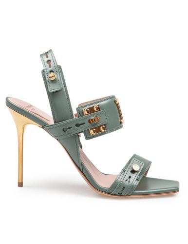 Balmain Leather Sandal Color Green - Balmain - Modalova