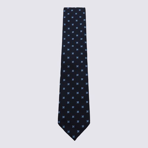 Zegna Blue Silk Tie - Zegna - Modalova