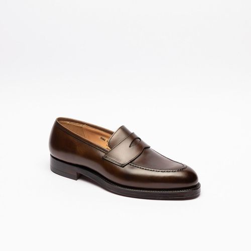 Henley In Dark Brown Burnished Calf Penny Loafer - Crockett & Jones - Modalova