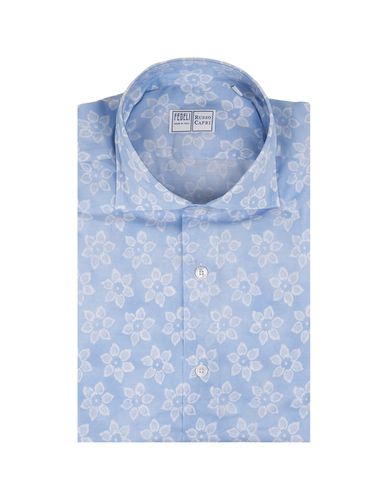 Sky Panamino Sean Shirt With Floral Pattern - Fedeli - Modalova