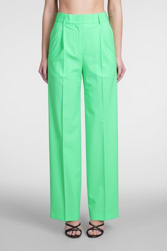 MSGM Pants In Green Wool - MSGM - Modalova