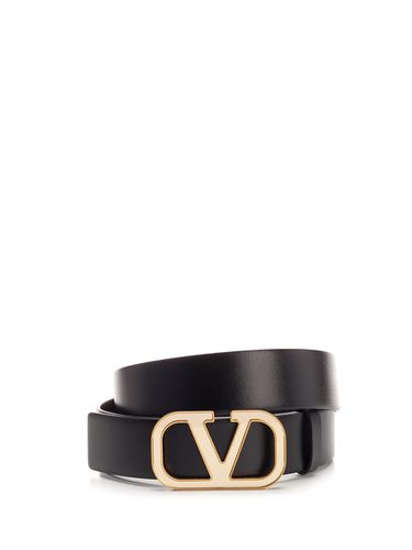 Black v Logo Belt - Valentino Garavani - Modalova