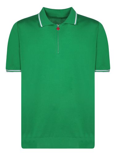 Kiton Green Mid-zip Polo Shirt - Kiton - Modalova