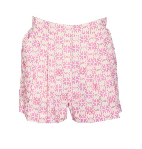 Allover Logo Printed Embellished Shorts - Pinko - Modalova