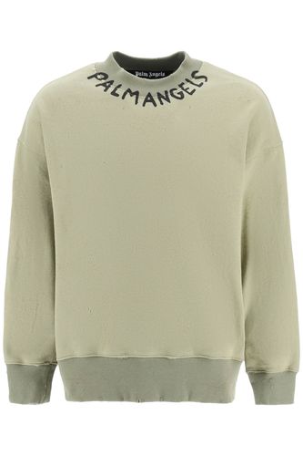 Logo Printed Crew Neck Sweatshirt - Palm Angels - Modalova