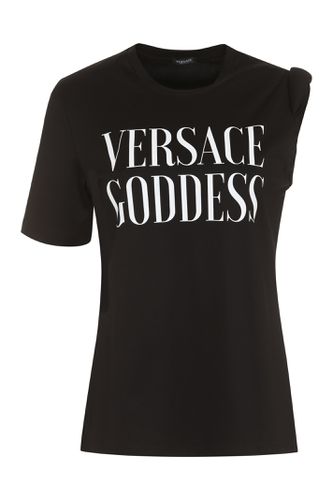 Versace Printed Cotton T-shirt - Versace - Modalova