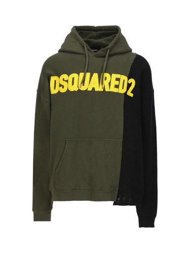 Panelled Drawstring Hoodie - Dsquared2 - Modalova