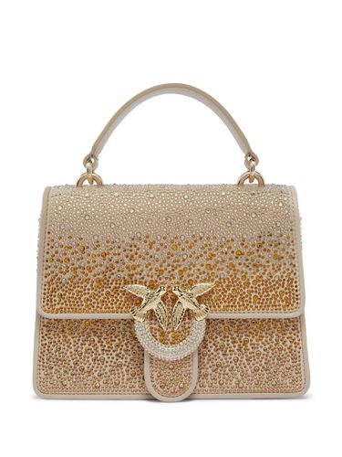 Logo Plaque Embellished Top Handle Bag - Pinko - Modalova