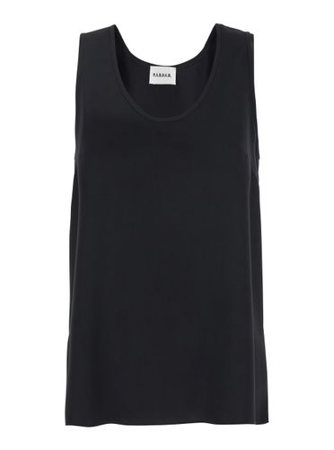 Sleeveless Top With Round Neck In Tech Fabric Woman - Parosh - Modalova