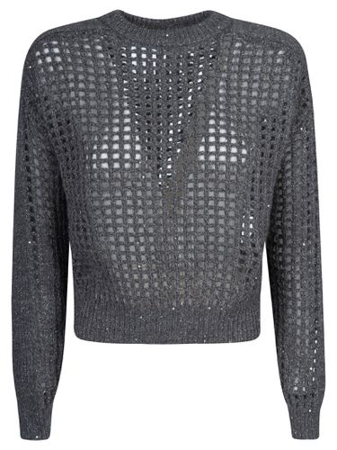 Perforated Rib Trim Sweater - Brunello Cucinelli - Modalova