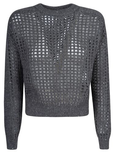 Rib Trim Perforated Sweater - Brunello Cucinelli - Modalova