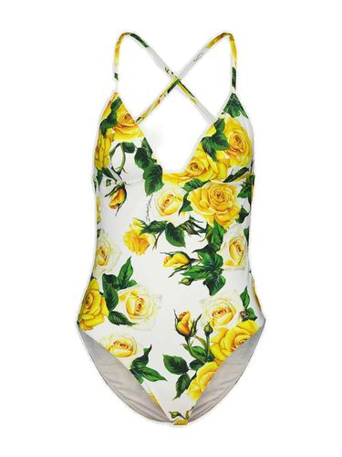 Rose Printed One-piece Swimsuit - Dolce & Gabbana - Modalova