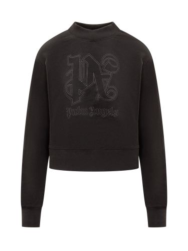 Palm Angels Sweatshirt With Logo - Palm Angels - Modalova