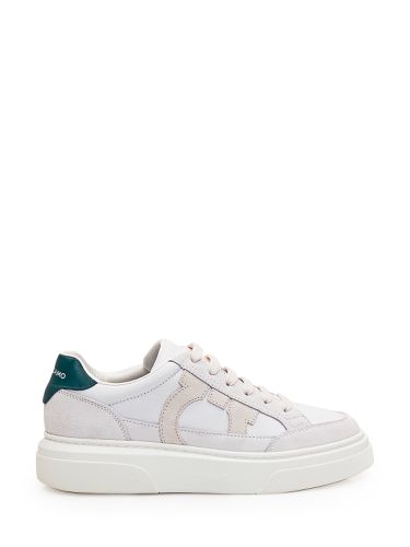 Gancini-patch Lace-up Sneakers - Ferragamo - Modalova