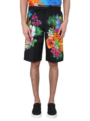 Black Silk Bermuda Shorts - Dolce & Gabbana - Modalova